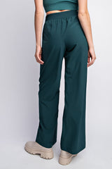 Green Woven Stretch Pants