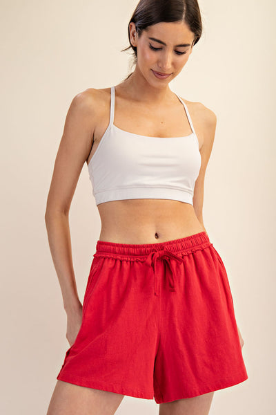 Slub Cotton Shorts