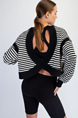 Stripe Open Back Top
