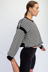 Stripe Open Back Top