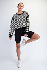 Stripe Open Back Top