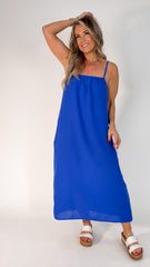 Cobalt Tie Dress