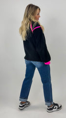 Black and Neon Sherpa