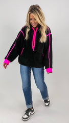 Black and Neon Sherpa