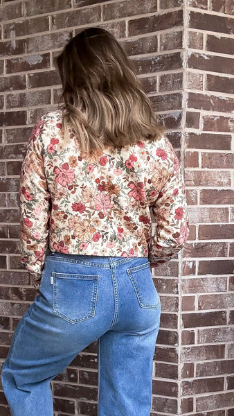 Clay Rose Floral Cardigan