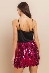 Pink Sequin Skirt