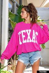 Bright Pink Texas Corded Top
