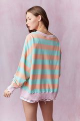 Mint and Orange Top
