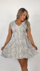 Animal Print Zipper Dress