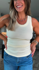 Ivory Ribbed Tank