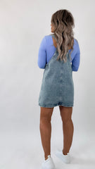Starlight Blue Denim Overall Dress