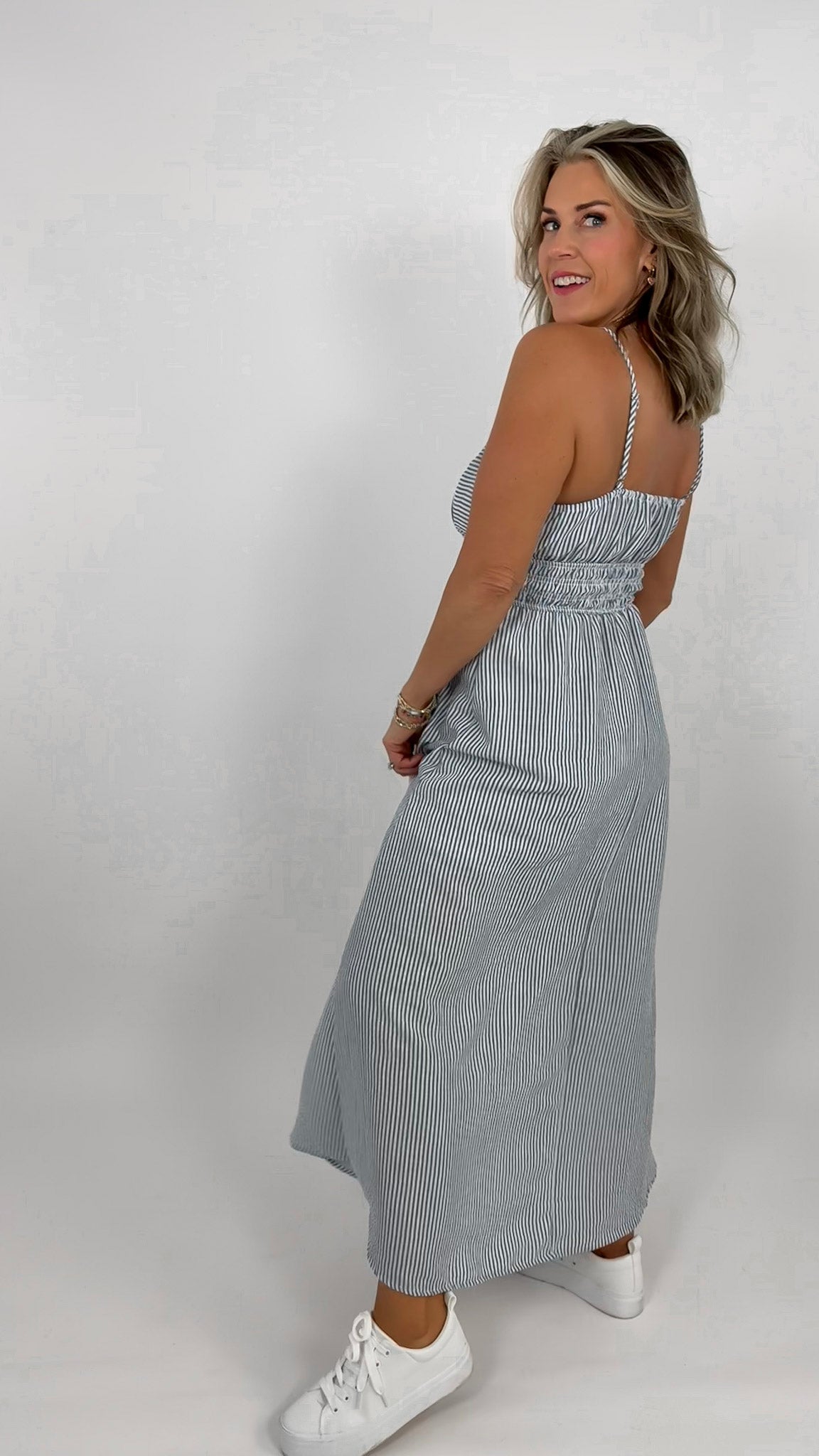 Lace Trim Midi Dress Large Lace Trim Midi Dress Large
