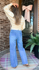 Yellow Stripe Crop Top