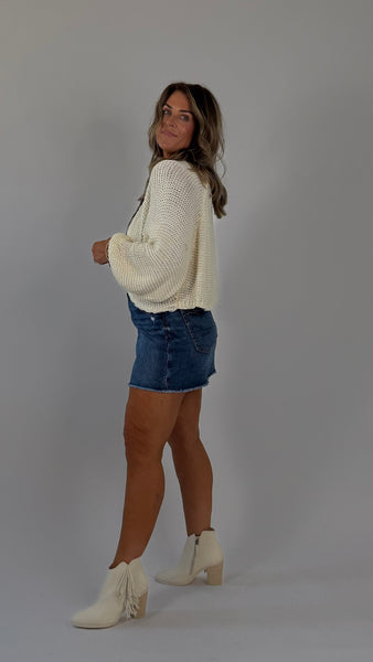 Cream Knit Shrug