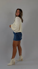 Cream Knit Shrug