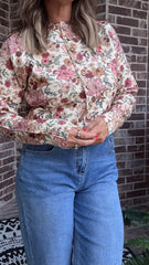 Clay Rose Floral Cardigan