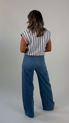 Cloudberry Stripe Top