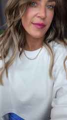 Silver and Gold Oval Necklace