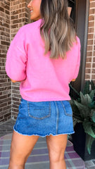 Pink Crew Neck Top