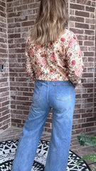 Clay Rose Floral Cardigan