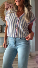 Cloudberry Stripe Top