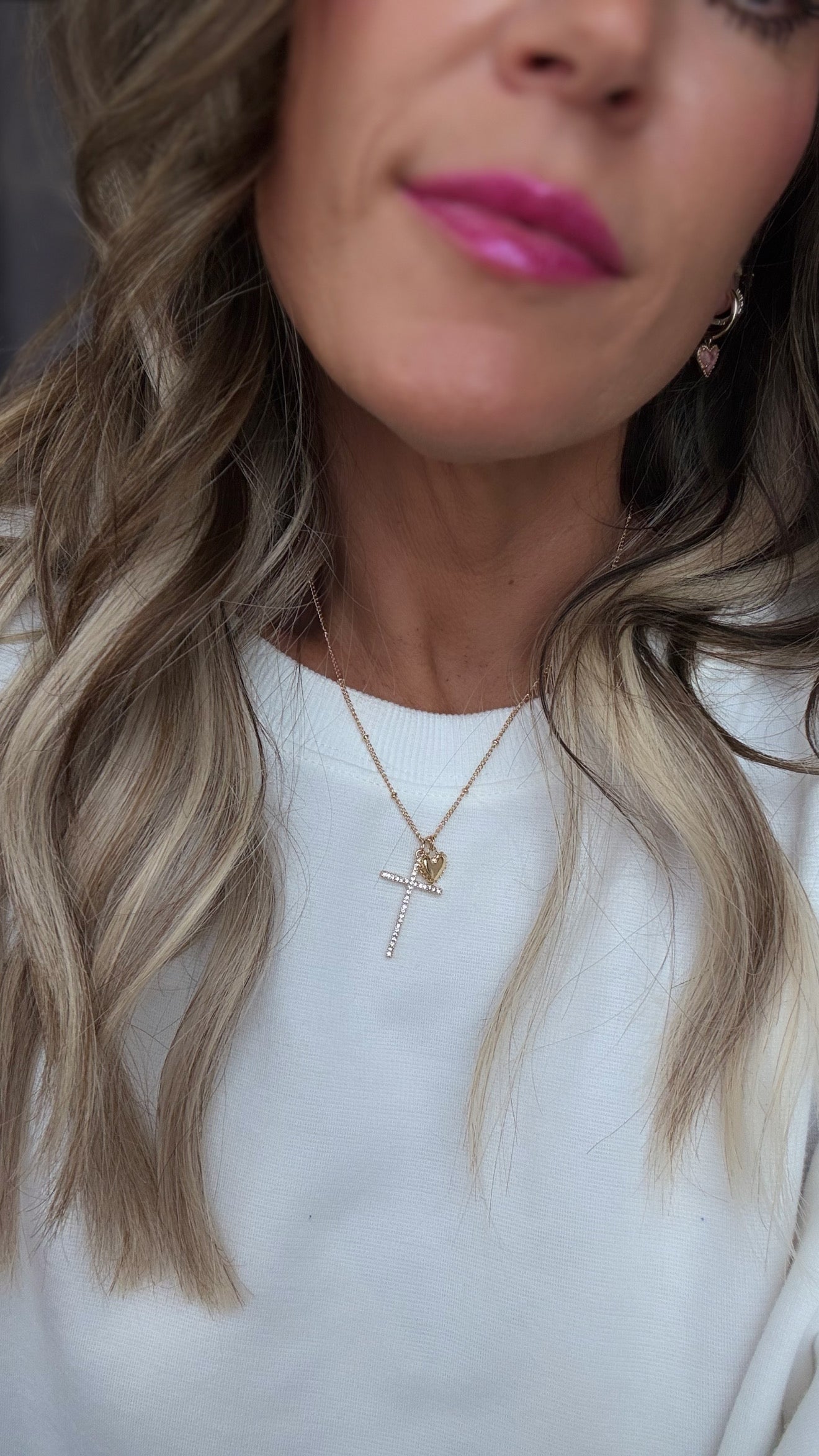 Cross and Heart Necklace