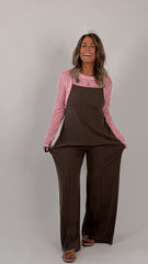 Brown Loose Overalls