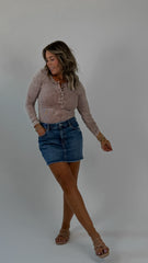 Cocoa Henley Top