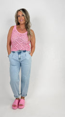 Crochet Pink Top