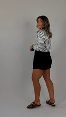 Black Corduroy Skort