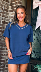 Cloud Navy Top
