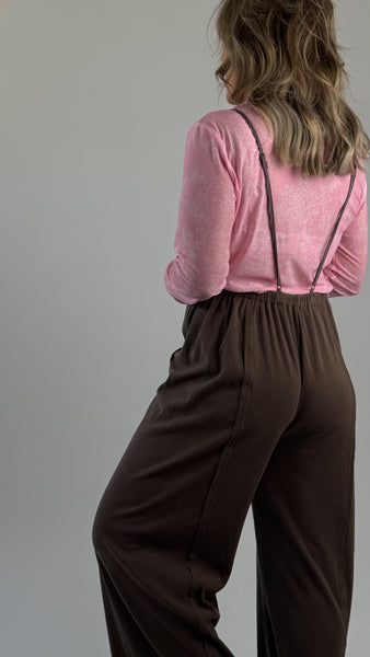 Brown Loose Overalls