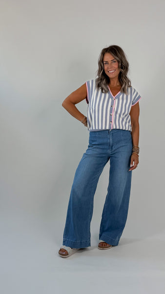 Cloudberry Stripe Top