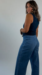 Button Denim Vest