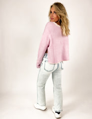 Pink Contrast Sweater