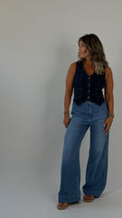 Button Denim Vest