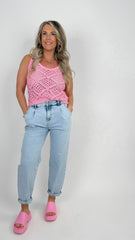 Crochet Pink Top