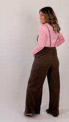 Brown Loose Overalls