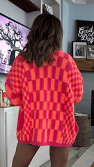 Pink and Orange Cardigan