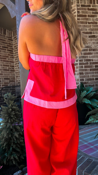 Red and Pink Top