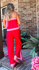 Red and Pink Pants