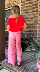 Pink Polka Dot Pants