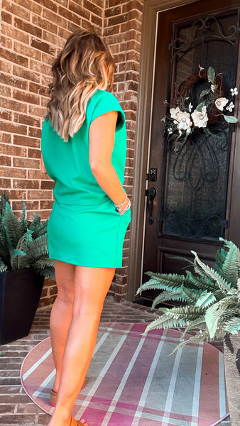 Kelly Green Skort Set