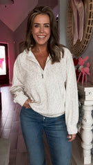 Leopard Quarter Zip Top