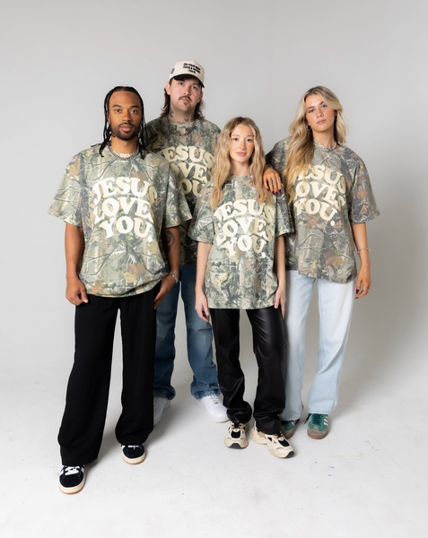 Jesus Loves You Camo Top