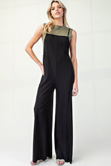 Black Loose Overalls