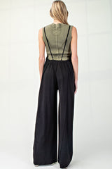 Black Loose Overalls