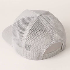 Solid Color Cotton Trucker Hat with Mesh Back