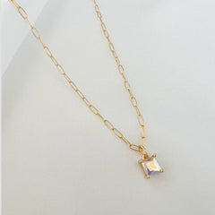 Clara Paperclip Choker Necklace Gold Filled