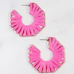 Colorful Raffia Earrings